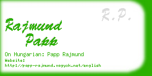 rajmund papp business card